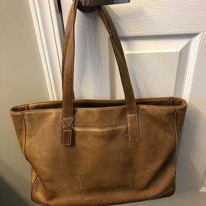 Large leather Coach tote bag